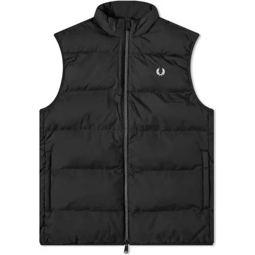 Insulated Gilet with Zipper , male, Sizes: S - Fred Perry - Modalova