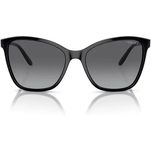 Black/Grey Shaded Sunglasses , female, Sizes: 56 MM - Vogue - Modalova