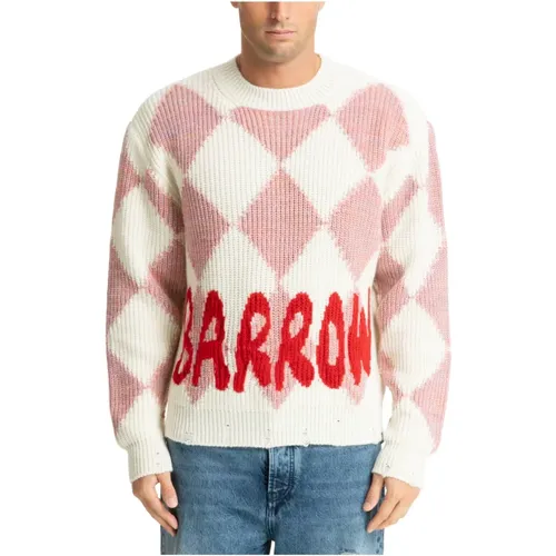 Abstract Multicolour Sweater with Logo , male, Sizes: S, M - Barrow - Modalova