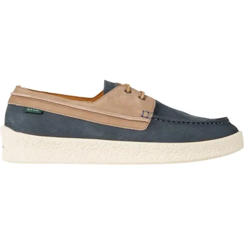 Blue/Tan Lace-Up Boat Shoes , male, Sizes: 10 UK - PS By Paul Smith - Modalova