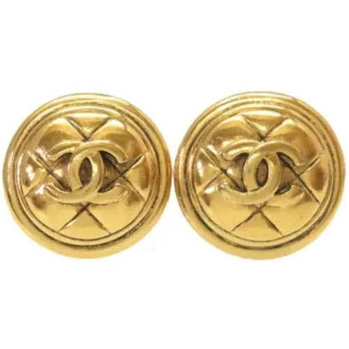 Pre-owned Gold Metal Chanel Earrings , female, Sizes: ONE SIZE - Chanel Vintage - Modalova