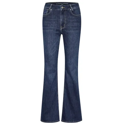 The Dekota High Bootcut Jeans - Dark Wash , female, Sizes: W33 L34 - My Essential Wardrobe - Modalova