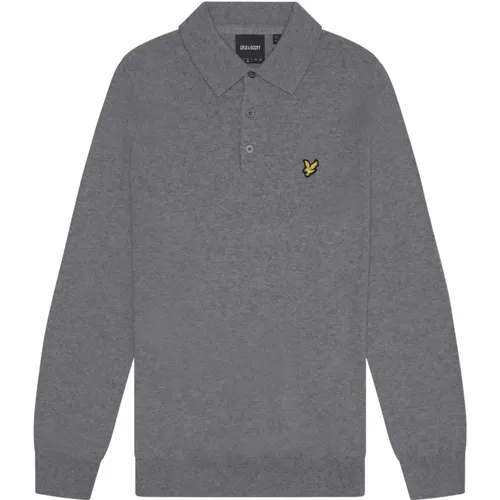 Merino Baumwollstrickpolo,Herren Baumwolle Merino Gestricktes Polo - Lyle & Scott - Modalova