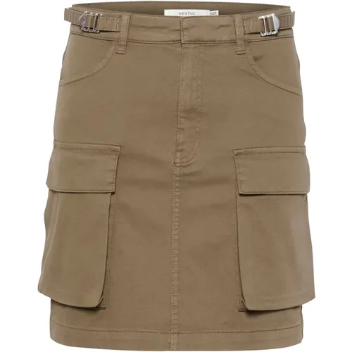 Utility-inspired Skirt Stone Gray , female, Sizes: XS - Gestuz - Modalova