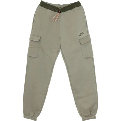 Lockere Fleece Cargo Hose , Damen, Größe: L - Nike - Modalova
