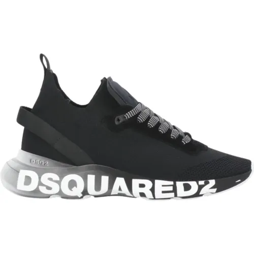 Schwarze Tech Fabric Sneakers für Männer , Herren, Größe: 43 EU - Dsquared2 - Modalova
