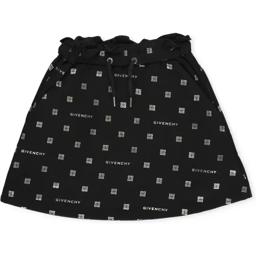 Schwarzer Junior-Baumwollrock mit Rüschen-Details - Givenchy - Modalova