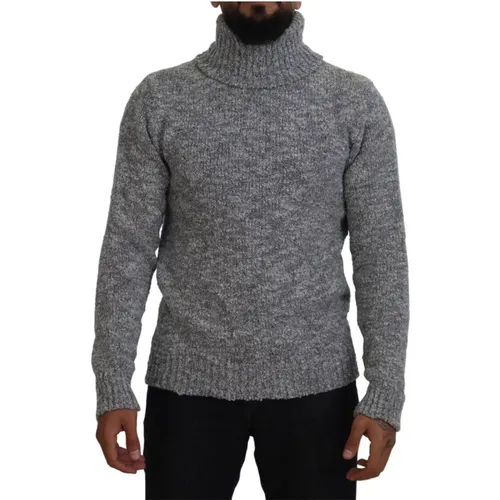 Grauer Woll Rollkragenpullover - Dolce & Gabbana - Modalova