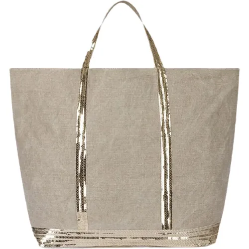 Sequin Linen Shopper Bag , female, Sizes: ONE SIZE - Vanessa Bruno - Modalova