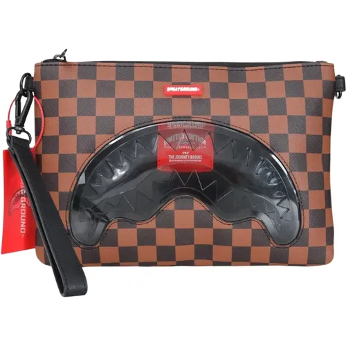 Braune Clear Rubber Shark Clutch - SPRAYGROUND - Modalova