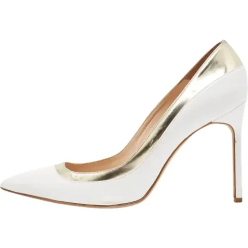 Pre-owned Leather heels , female, Sizes: 7 UK - Manolo Blahnik Pre-owned - Modalova