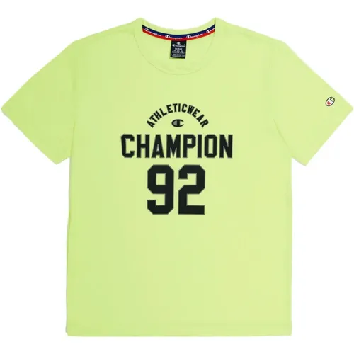 Crewneck T-Shirt Footbal Shirt , Herren, Größe: L - Champion - Modalova