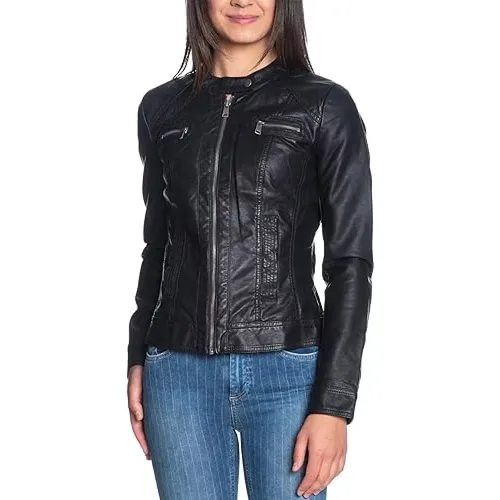 Bikerjacke aus Kunstleder , Damen, Größe: M - Only - Modalova