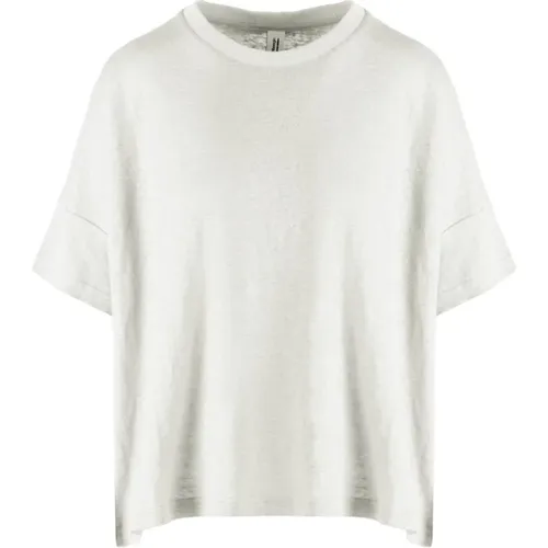 Loose Fit Linen T-Shirt , female, Sizes: L, XS, M, S - BomBoogie - Modalova