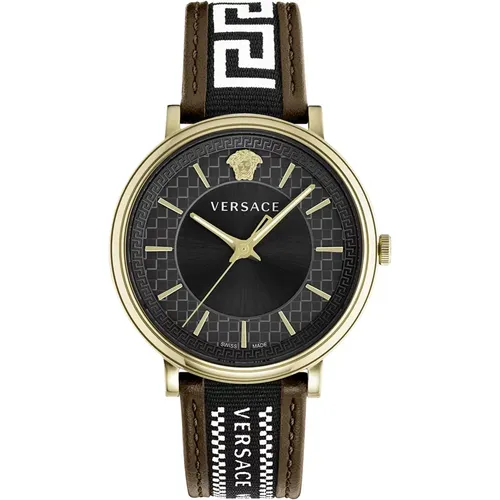 V-Circle Greca Edition Watch , male, Sizes: ONE SIZE - Versace - Modalova