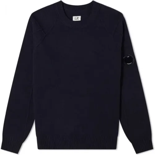 Klassischer Rundhalsausschnitt Lambswool Pullover , Herren, Größe: L - C.P. Company - Modalova