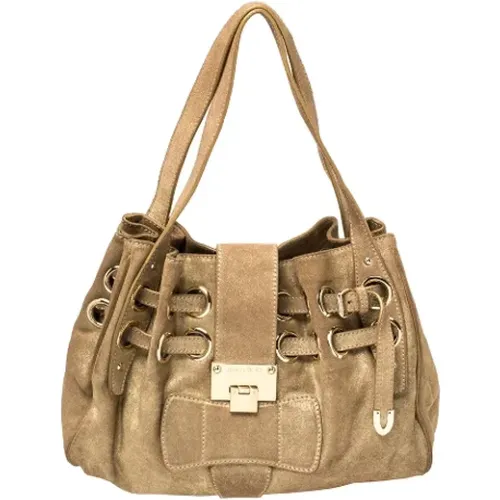 Pre-owned Suede handbags , female, Sizes: ONE SIZE - Jimmy Choo Pre-owned - Modalova