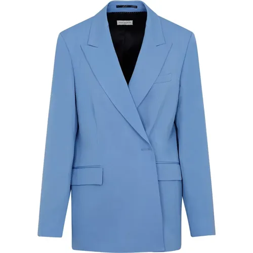 Blaue Woll Beno Jacke - Dries Van Noten - Modalova