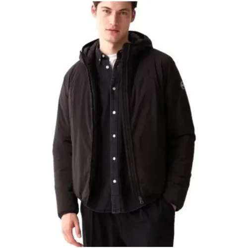 Herren Stretch Stoff Jacke mit fester Kapuze , Herren, Größe: 2XL - Colmar - Modalova