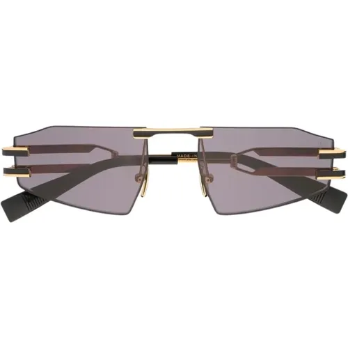 Golden Square Sunglasses with Tinted Lenses , female, Sizes: ONE SIZE - Balmain - Modalova