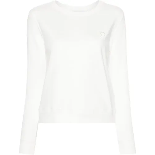 Weißes Sweatshirt , Damen, Größe: L - Dondup - Modalova