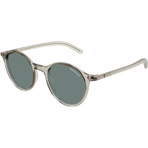 Green Sunglasses Model Mb0324S , male, Sizes: 50 MM - Montblanc - Modalova