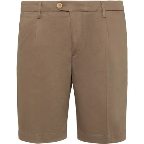 Stretch-Baumwoll- und Tencel-Bermuda-Shorts,Stretch-Baumwolle und Tencel Bermuda-Shorts,Stretch-Baumwolle und Tencel Bermuda Shorts - Boggi Milano - Modalova