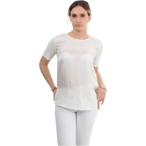 Weiße Bluse mit Seitenschlitzen , Damen, Größe: XS - Max Mara - Modalova