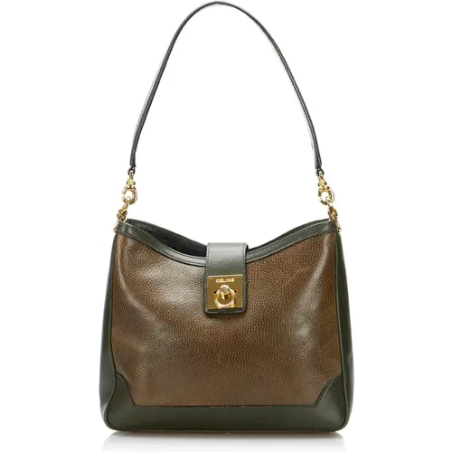 Celine Leather Shoulder Bag Pre-Owned , female, Sizes: ONE SIZE - Celine Vintage - Modalova