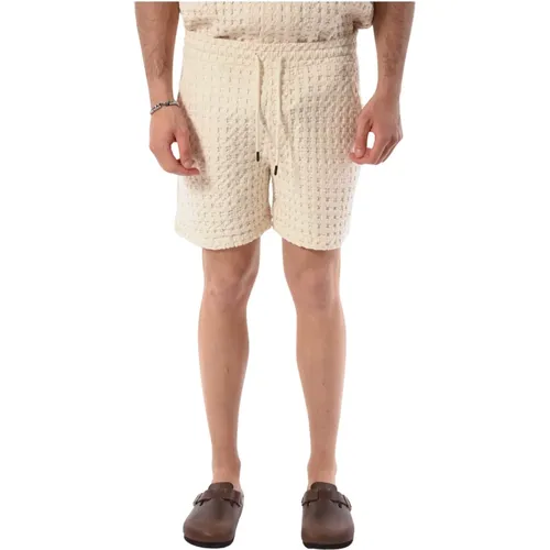 Cotton Bermuda Shorts with Drawstring Waist , male, Sizes: XL, L, M - OAS - Modalova