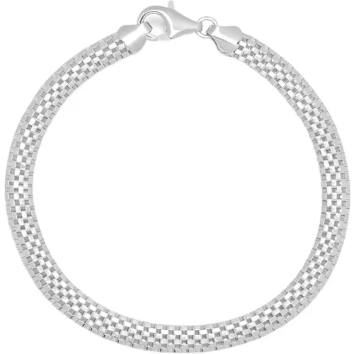 Männer Silber gewebtes Kettenarmband - Nialaya - Modalova