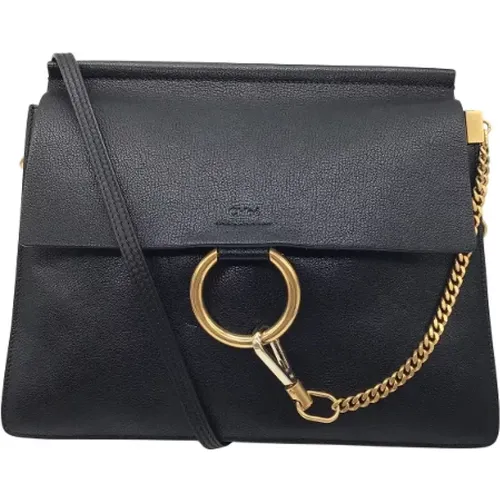 Leather Faye Shoulder Bag , female, Sizes: ONE SIZE - Chloé Pre-owned - Modalova