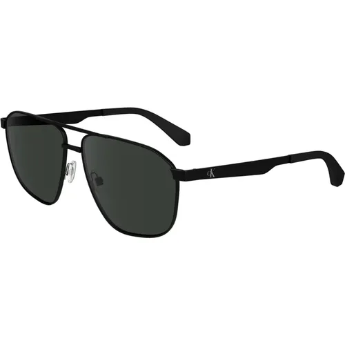 Square Metal Sunglasses Contrast Details , male, Sizes: ONE SIZE - Calvin Klein - Modalova