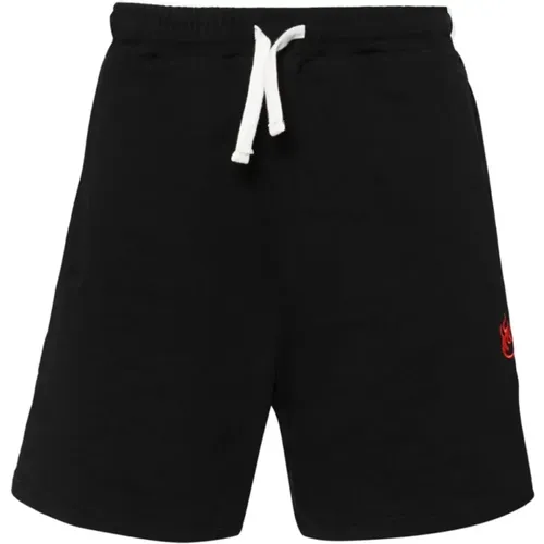 Schwarze Baumwoll-Bermuda-Shorts mit Logo - Vision OF Super - Modalova