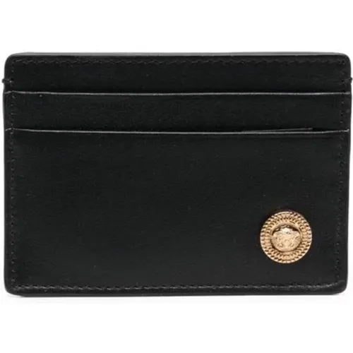 Wallet with Gold-tone Logo , male, Sizes: ONE SIZE - Versace - Modalova