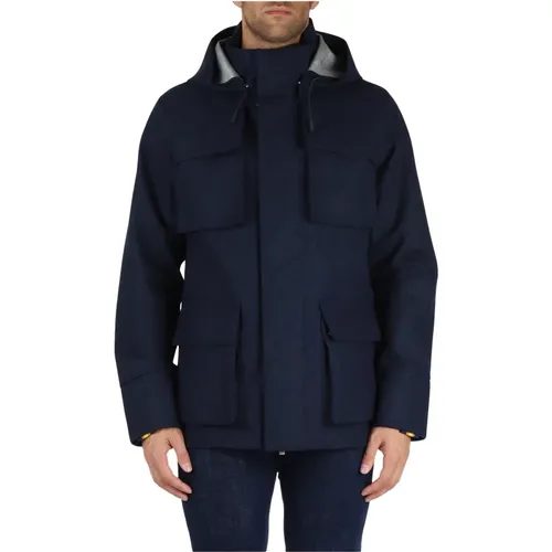 Erhal Melange Wool 2L Hooded Jacket , male, Sizes: L - K-way - Modalova