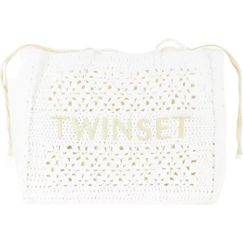 Bohemian Crochet Shopper Bag , unisex, Sizes: ONE SIZE - Twinset - Modalova