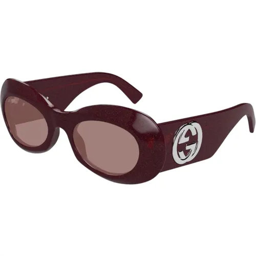 Monica Vitti inspirierte Sonnenbrille , Damen, Größe: 51 MM - Gucci - Modalova