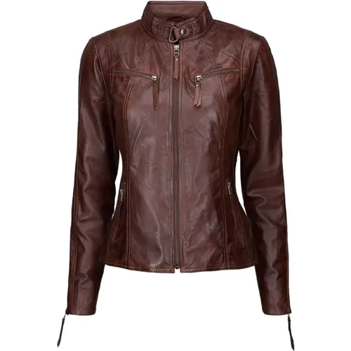 Damen Bikerjacke Leder 10245 , Damen, Größe: XL - BTFCPH - Modalova