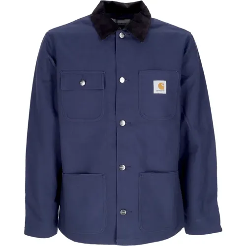 Michigan Coat Streetwear Jacke Blau/Schwarz , Herren, Größe: M - Carhartt WIP - Modalova