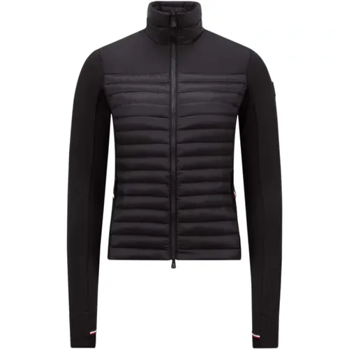 Schwarzer Pullover Activewear Wasserabweisend Reißverschluss , Damen, Größe: L - Moncler - Modalova