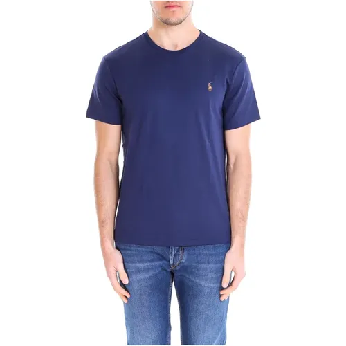 Weiches Baumwoll T-Shirt , Herren, Größe: L - Polo Ralph Lauren - Modalova