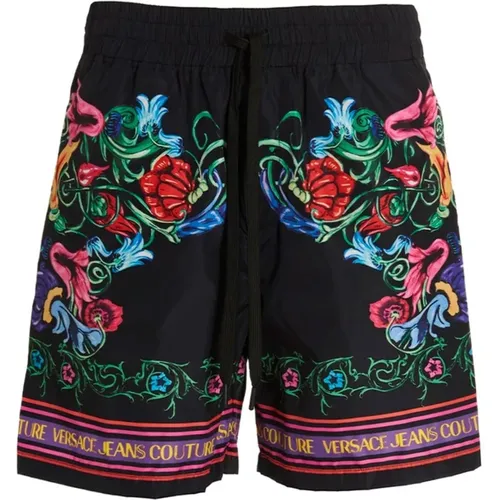 Garden Swim Shorts for Men , male, Sizes: XL - Versace Jeans Couture - Modalova