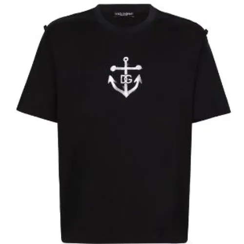 Fashionable T-shirts and Polos , male, Sizes: L, S, M - Dolce & Gabbana - Modalova