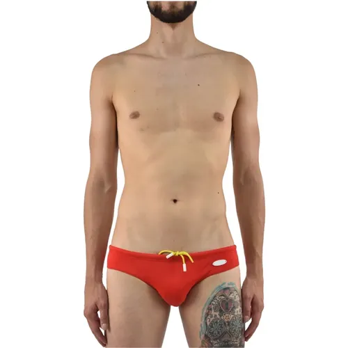 Men`s Swim Shorts with Yellow Drawstrings , male, Sizes: M - Dsquared2 - Modalova