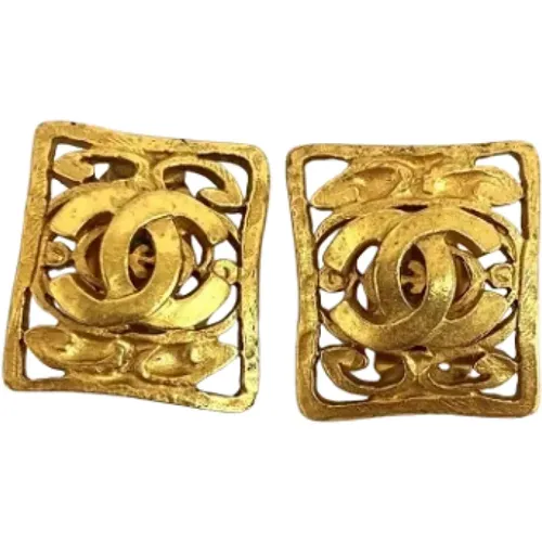 Pre-owned Metal earrings , female, Sizes: ONE SIZE - Chanel Vintage - Modalova