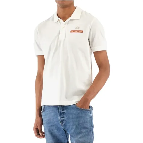 Herren Polo Shirt Weiß Baumwolle Piquet - LA MARTINA - Modalova