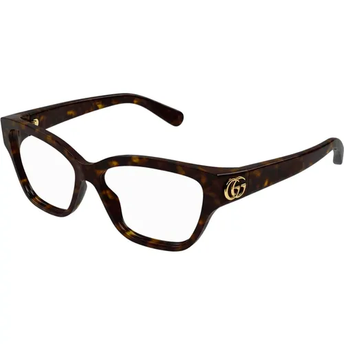 Dark Havana Eyewear Frames , unisex, Sizes: 53 MM - Gucci - Modalova
