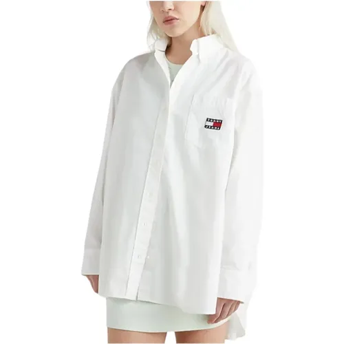 Super Oversized Tjw Hemd , Damen, Größe: S - Tommy Hilfiger - Modalova