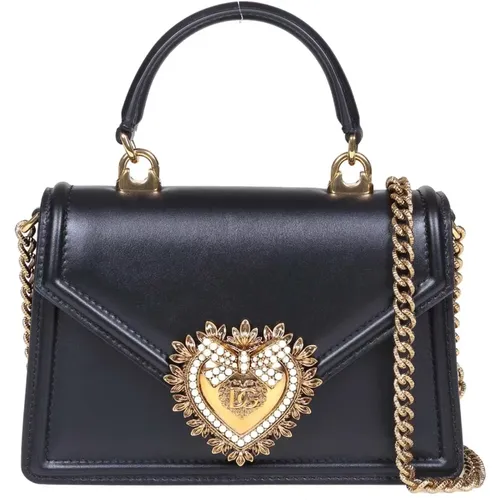 Stylish Leather Handbag , female, Sizes: ONE SIZE - Dolce & Gabbana - Modalova